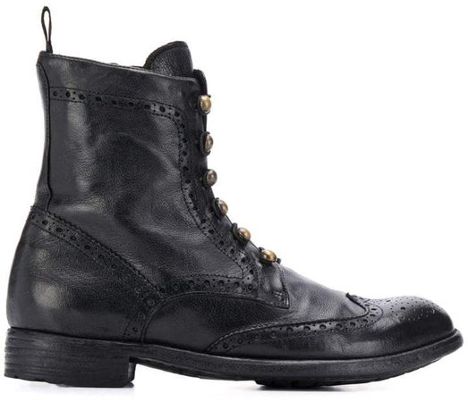 brogue military boots