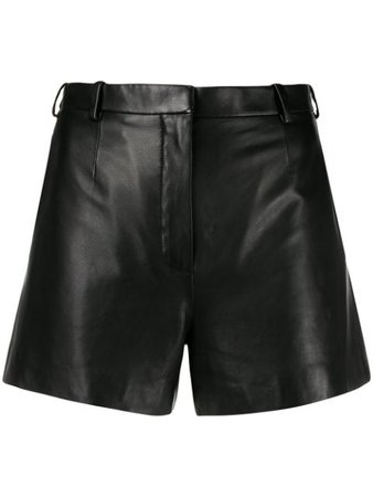 Lanvin Tailored Leather Shorts RWTR503DDZ01H19 Black | Farfetch