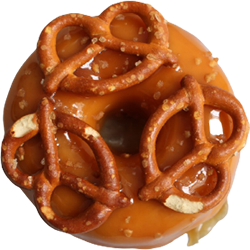 Donuts Caramel with pretzel and brittle Salted Caramel