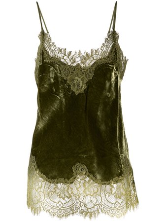 Gold Hawk Sleeveless Lace Detail Top
