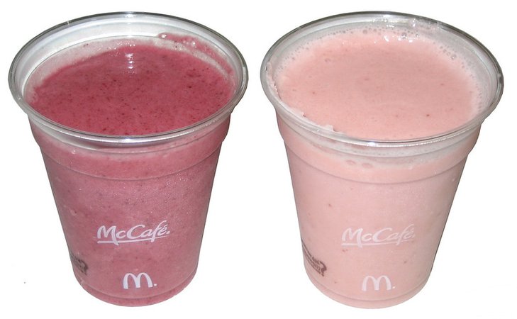 McDonald's Real Fruit Smoothies (Wild Berry & Strawberry B… | Flickr