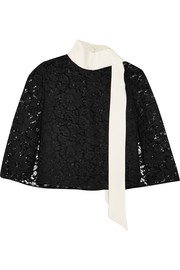 Valentino | Floral-print silk crepe de chine turtleneck blouse | NET-A-PORTER.COM