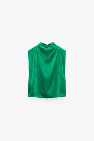 RUCHED SATIN EFFECT TOP | ZARA United States
