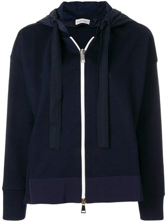 zipped hooded sweatshirt