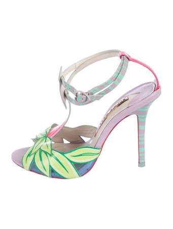 Sophia Webster Floral Leather Sandals - Shoes - W9S22420 | The RealReal