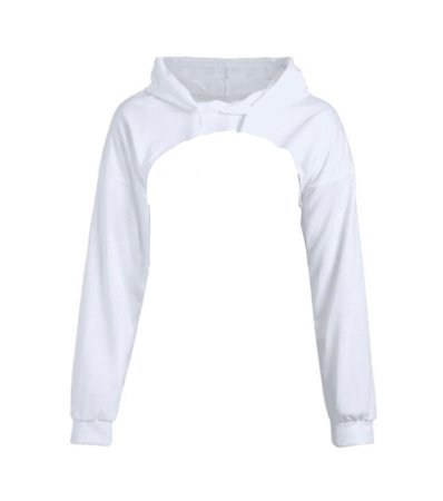 white cropped hoodie