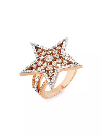BEE GODDESS Star Light Sirius 18K Rose Gold & Diamond Ring
