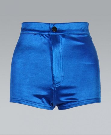 KRISP High Waist Blue Disco Hot Pants