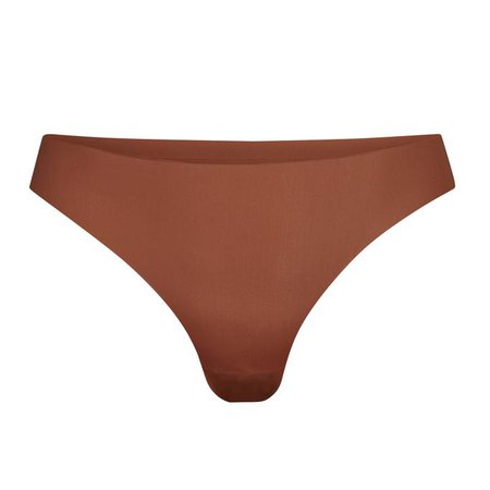 SMOOTH ESSENTIALS DIPPED THONG - COCOA | SKIMS
