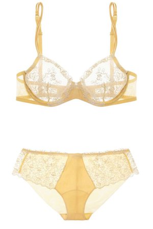 La Perla yellow lingerie set
