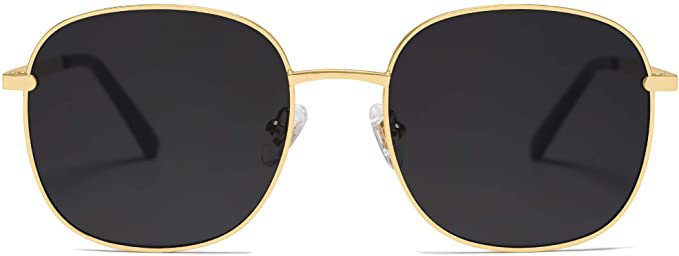 Amazon.com: SOJOS Classic Square Sunglasses for Women Men with Spring Hinge Sunnies SJ1137, Bright Gold/Grey : Clothing, Shoes & Jewelry