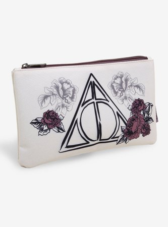 Loungefly Harry Potter Deathly Hallows Floral Makeup Bag