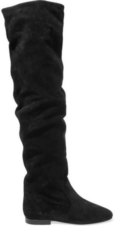Ranald Suede Over-the-knee Boots - Black