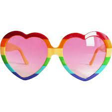 rainbow heart sunglasses