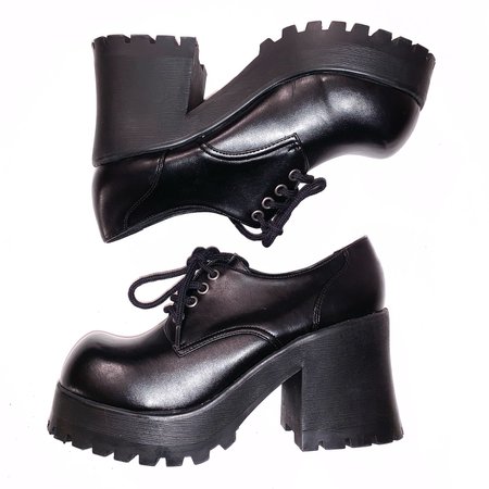 90s Vintage Black Round toe booties by... - Depop
