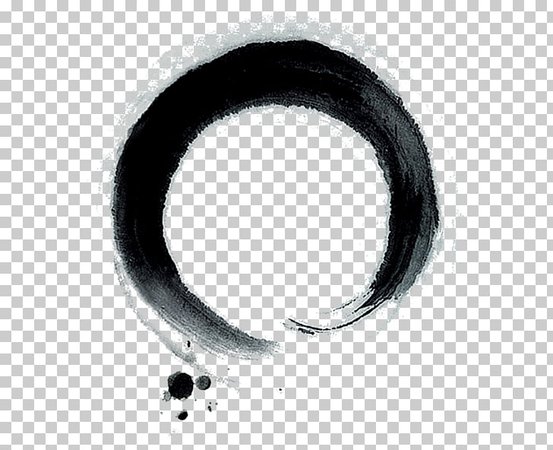 Ink Page Computer file, Chinese style ink circle, round black and gray painting PNG clipart | free cliparts | UIHere