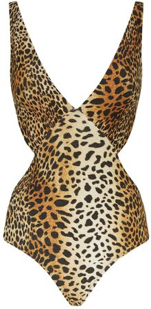 Cheetah Cut Out Swimsuit