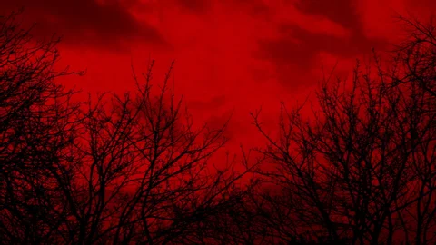 red sky background dark aesthetic