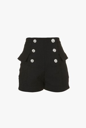 balmain black shorts