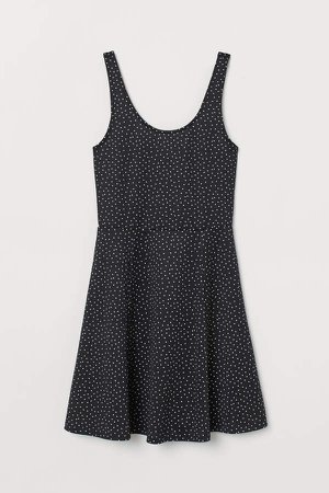 Sleeveless Jersey Dress - Black