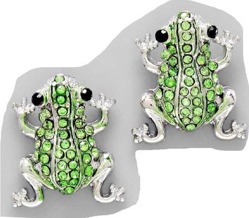 frog earrings