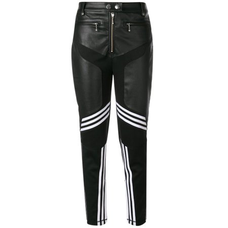Alexander Wang x Adidas Originals Panelled Black Leather Trousers