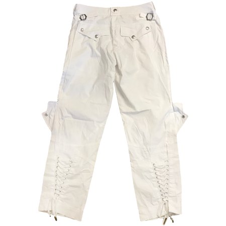 dior galliano ss2003 cargo lace up pants