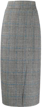 checked pencil skirt