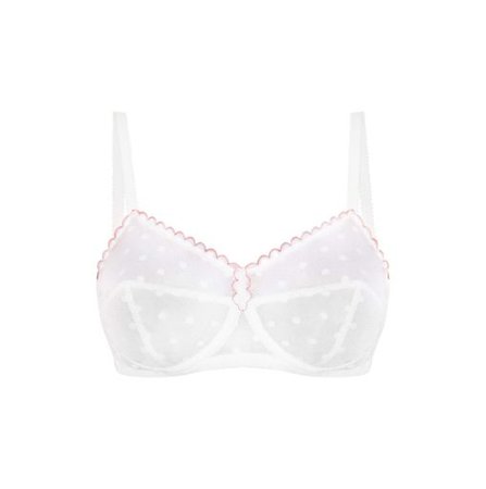 Tulle White Cocktail Bra | Fifi Chachnil - Official Site