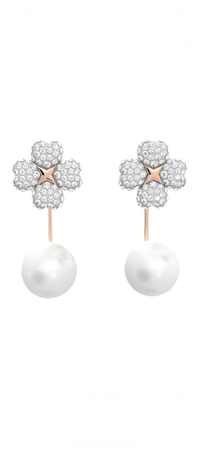 earrings flower white