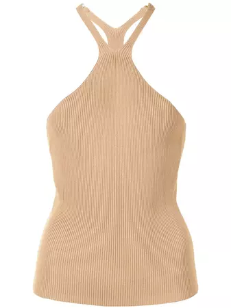 Shop Dion Lee Lustrate Fork knit tank top with Express Delivery - FARFETCH