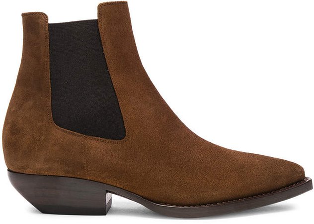 Suede Theo Chelsea Boots in Caramel | FWRD