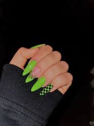 acrylic nails green - Google Search