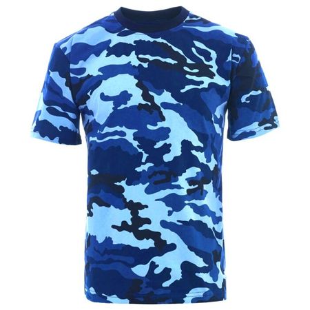STPGOODS | T-Shirt in Blue Camouflage Print