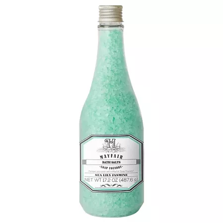 Mayfair Soap Foundry sea lily jasmine bath salts 17.2 oz : Target