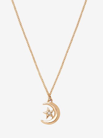 Light Up My Life Crescent Moon Star Necklace