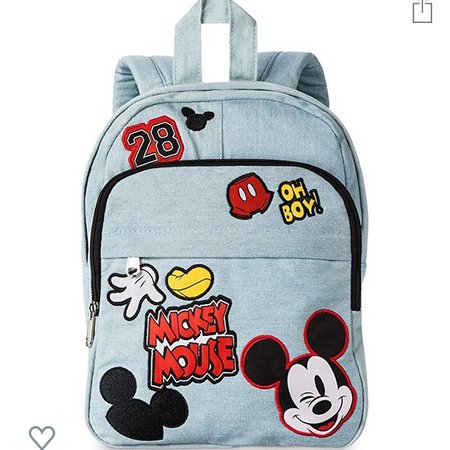 Bags | Mickey Denim Patch Backpack | Poshmark