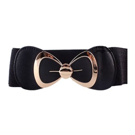 UK Womens Leather Wide / Skinny Belt Elastic Stretch Buckle Bow Waist Band Belts | eBay