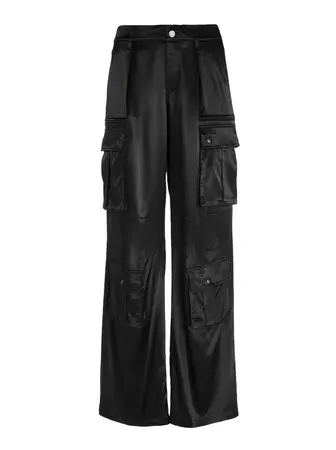Joette Low Rise Cargo Pant In Black | Alice And Olivia