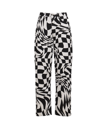 jaded london x curly fry checkmate cotton jeans black and white (Dei5 edit)