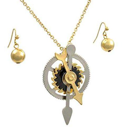 steampunk gold earrings and necklace sets - Google Search