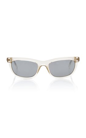 Square-Frame Clear Acetate Sunglasses By Saint Laurent | Moda Operandi