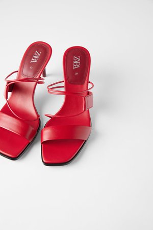 LEATHER HIGH HEELED STRAPPY SANDALS-SHOES-WOMAN-SHOES & BAGS | ZARA United States
