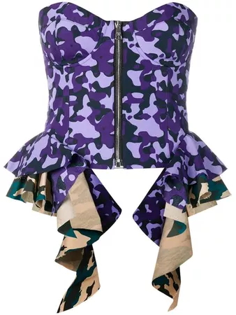 Natasha Zinko camouflage corset top £479 - Fast Global Shipping, Free Returns