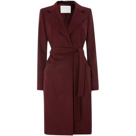 women burgundy coat