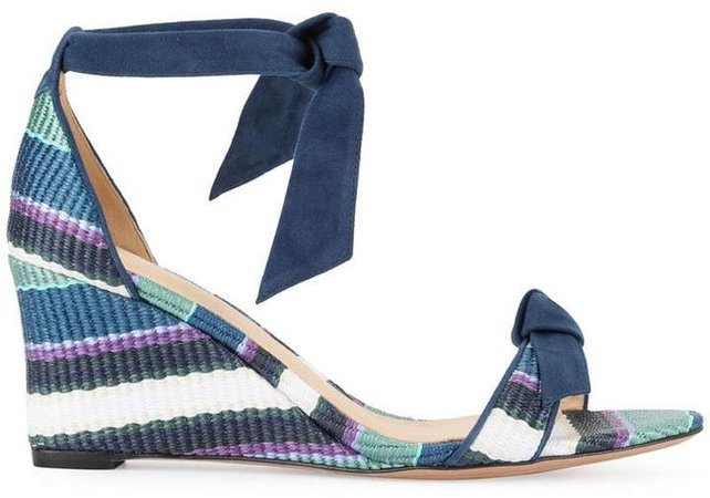 striped wedge sandals