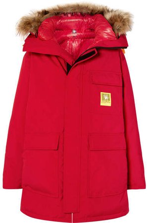 Brumal - Oversized Hooded Down Parka - Red