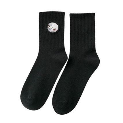 Moon Embroidered Socks – Boogzel Apparel