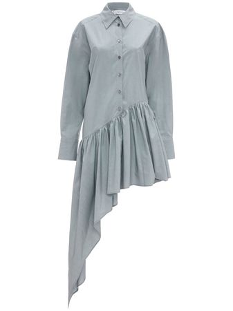 JW Anderson Asymmetric Cotton Shirt Dress - Farfetch