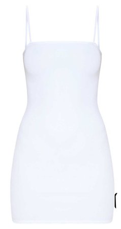 white square neck dress PLT